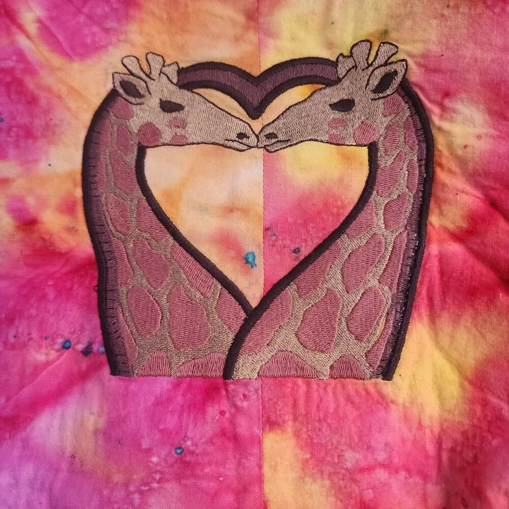 Handmade African Print Medium Sz Ruffle Giraffe Shoulder Hand Tote Bag 12.6x10.6